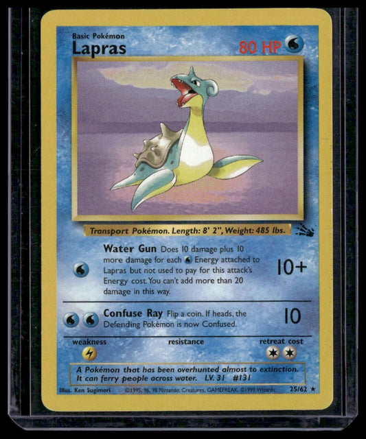 Lapras #25/62 Fossil LP