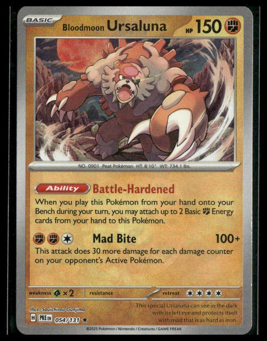 Bloodmoon Ursaluna #054/131 Master Ball Prismatic Evolutions NM