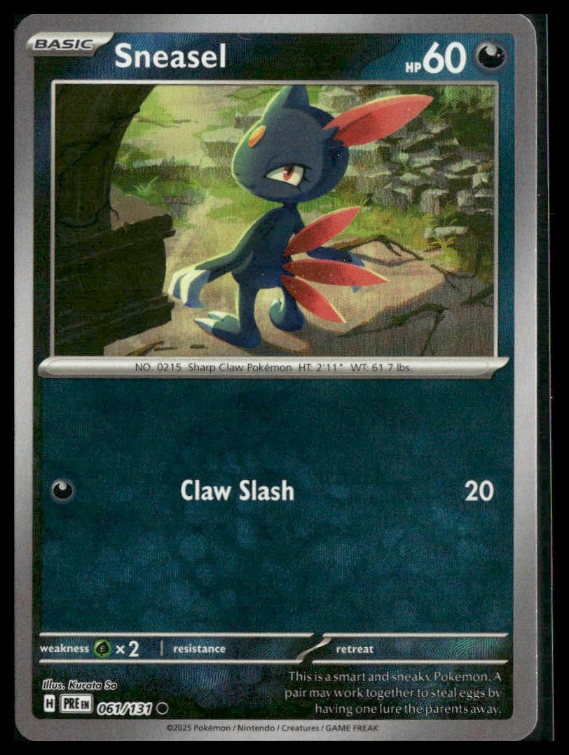 Sneasel (Poke Ball Pattern) #061/131 Prismatic Evolutions NM