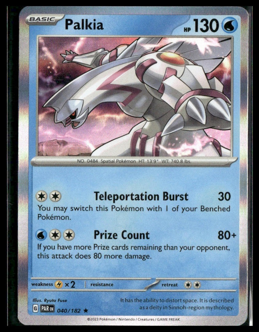 Palkia #040/182 Holo Paradox Rift NM