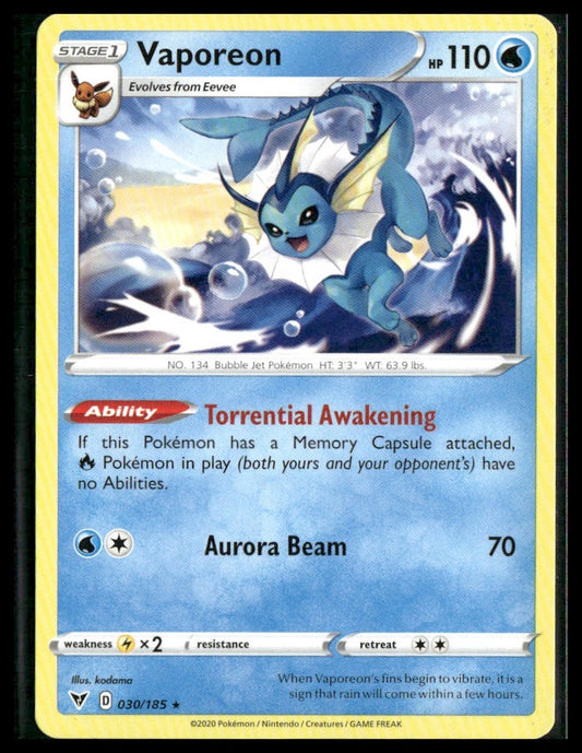Vaporeon #030/185 Vivid Voltage NM