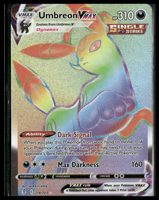 Umbreon VMAX (Secret) #214/203 Evolving Skies NM