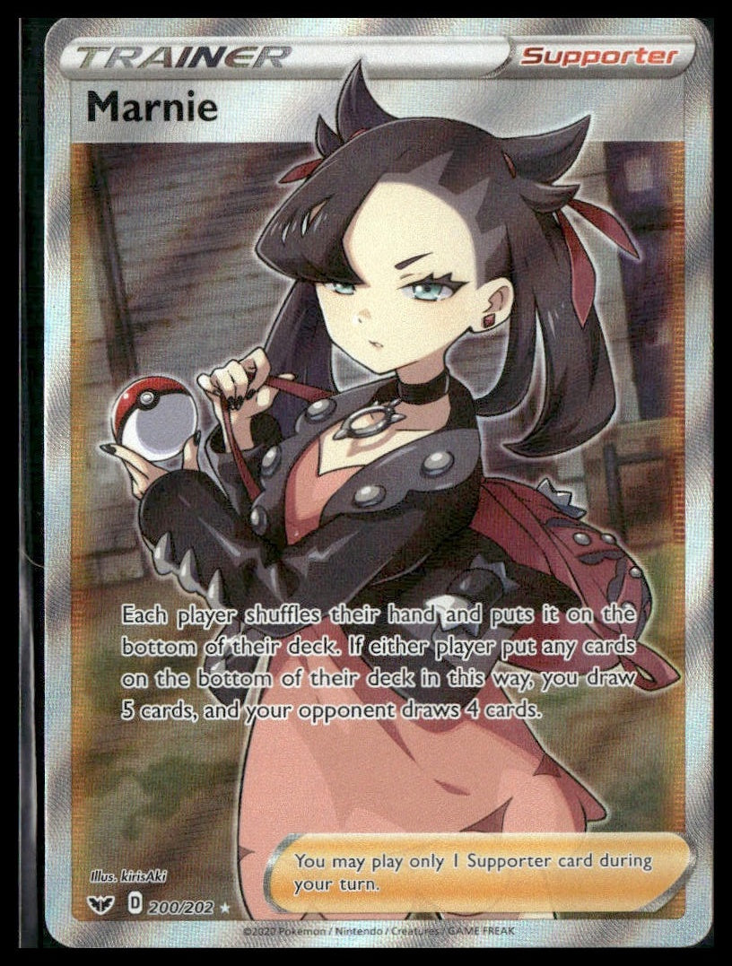 Marnie (Full Art) #200/202 Sword & Shield Base Set NM