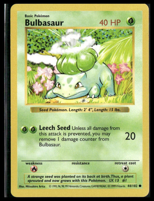 Bulbasaur #044/102 Base Set (Shadowless) LP