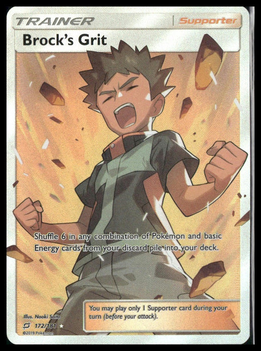 Brock's Grit (Full Art) #172/181 SM - Team Up NM