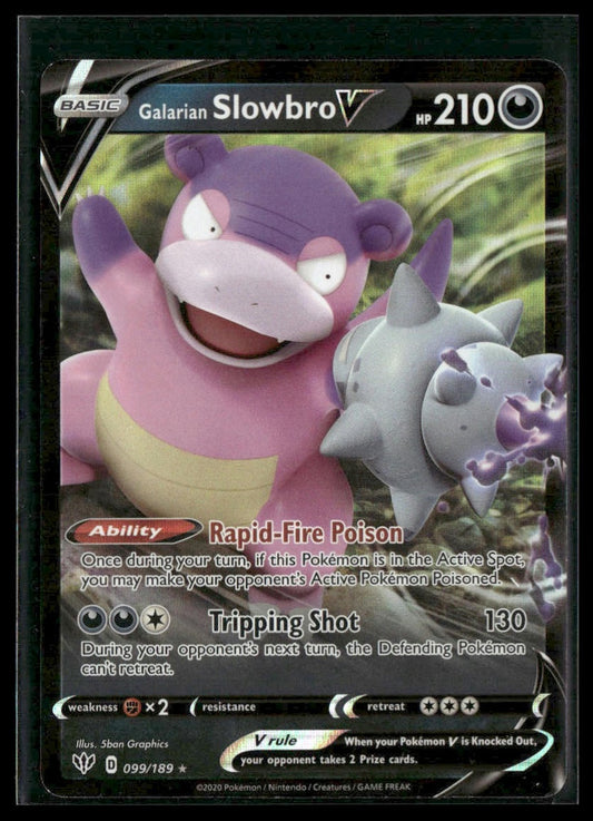 Galarian Slowbro V #099/189 Darkness Ablaze NM