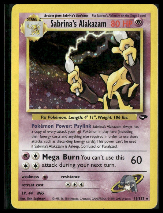 Sabrina's Alakazam #016/132 Gym Challenge MP