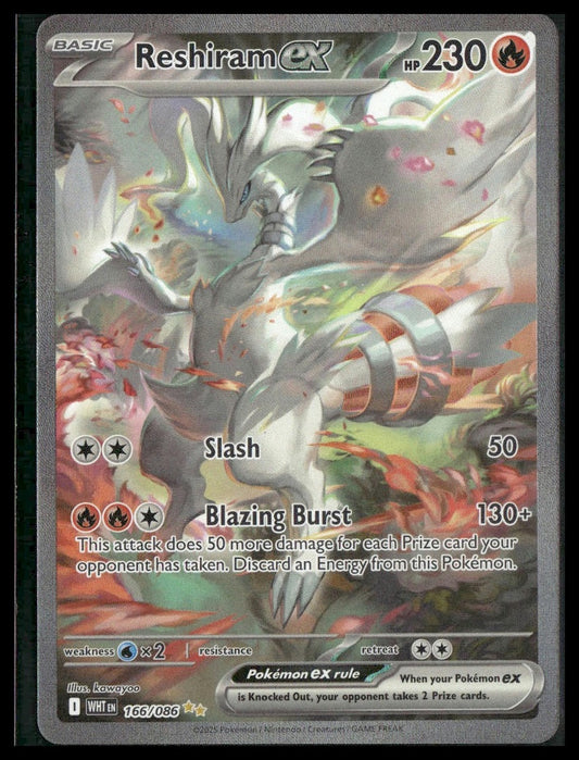 Reshiram ex #166/086 White Flare NM