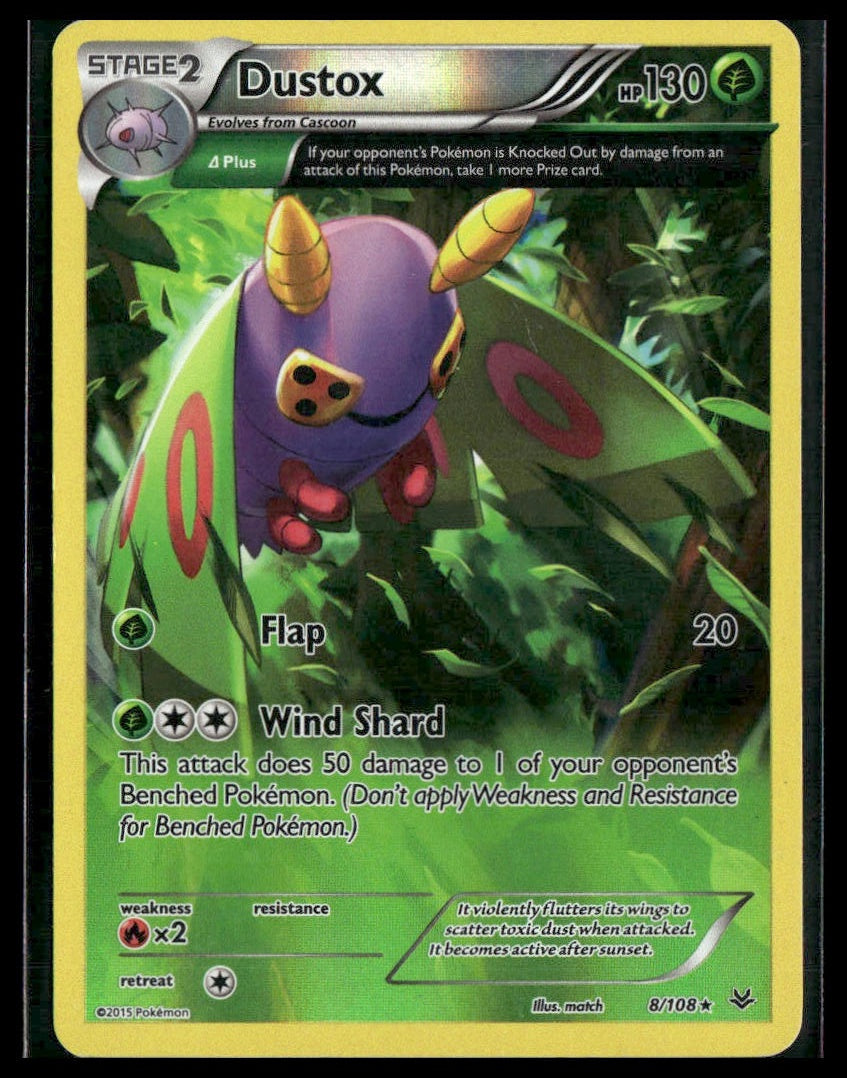 Dustox #8/108 Reverse Holo XY - Roaring Skies LP