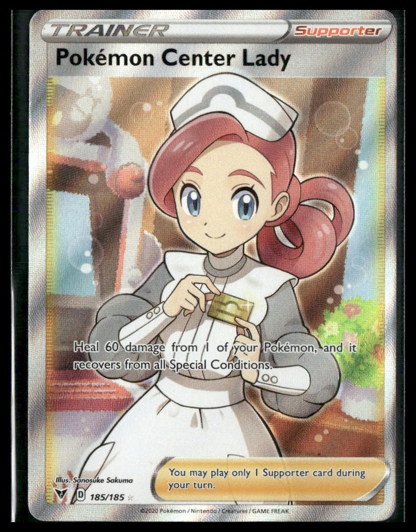 Pokemon Center Lady (Full Art) #185/185 Vivid Voltage LP