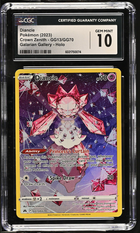 CGC 10 Diancie #GG13/GG70 Crown Zenith