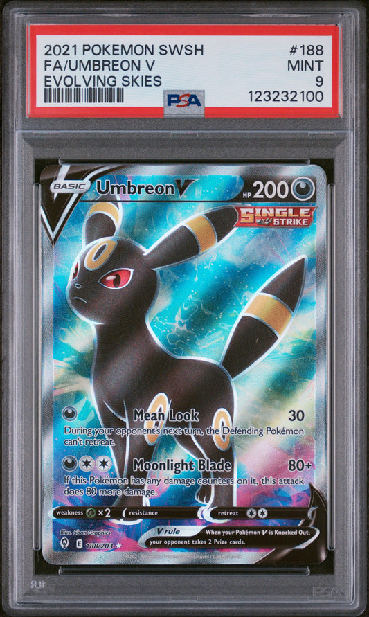PSA 9 Umbreon V #188 Evolving Skies