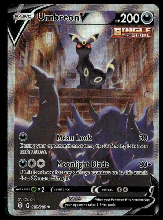 Umbreon V (Alt Art) #189/203 Evolving Skies NM