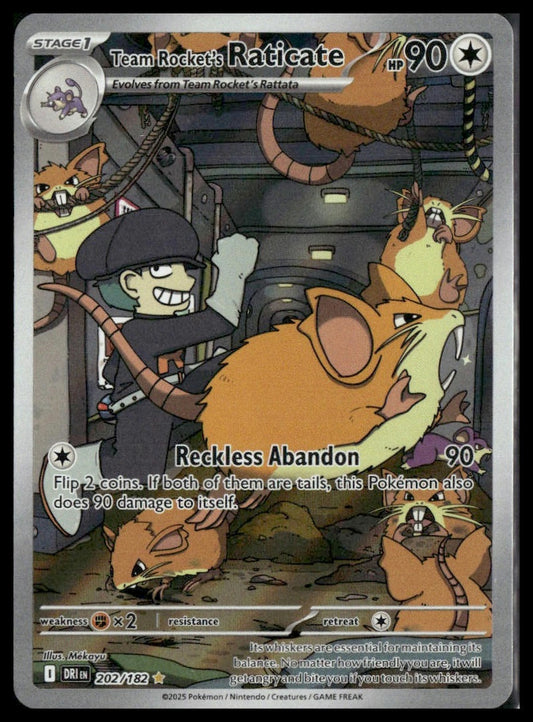 Team Rocket's Raticate #202/182 Destined Rivals NM