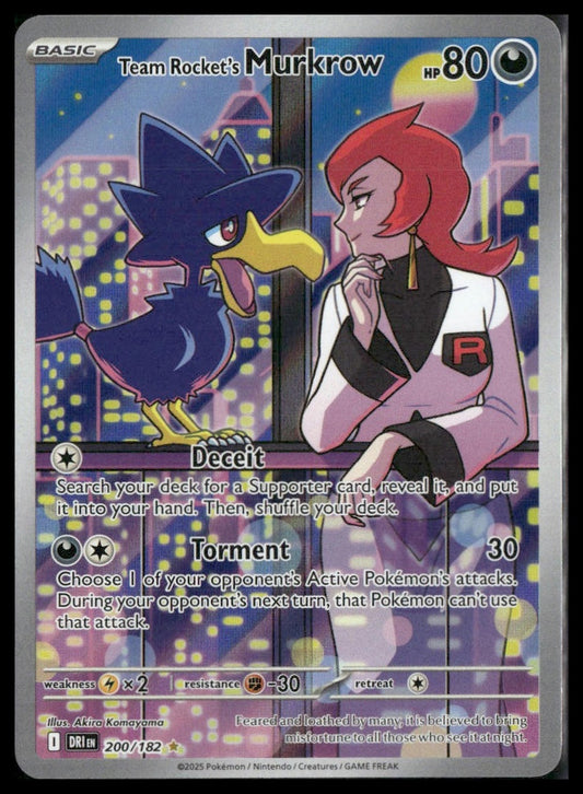 Team Rocket's Murkrow #200/182 Destined Rivals NM