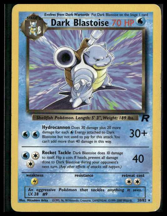 Dark Blastoise #20/82 Team Rocket LP