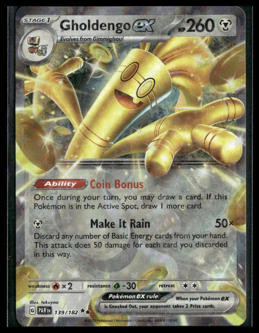 Gholdengo ex #139/182 Paradox Rift NM