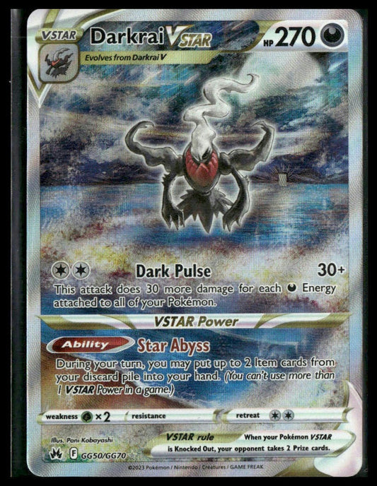 Darkrai VSTAR #GG50/GG70 Crown Zenith: Galarian Gallery NM