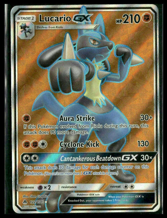Lucario GX (Full Art) #122/131 Forbidden Light VLP