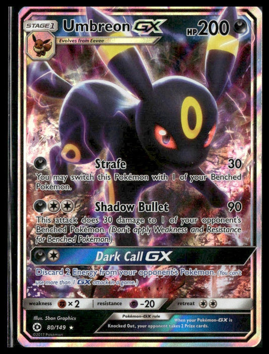 Umbreon GX #80/149 SM Base Set LP