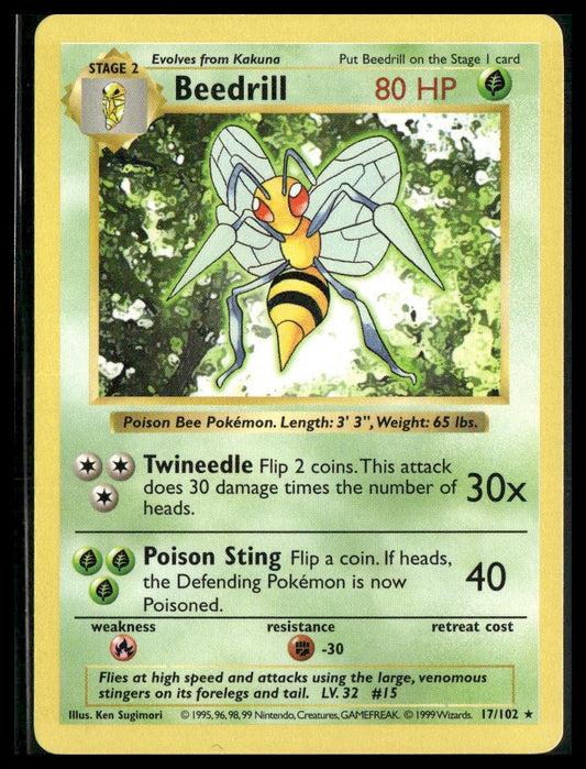 Beedrill #017/102 Base Set (Shadowless) NM