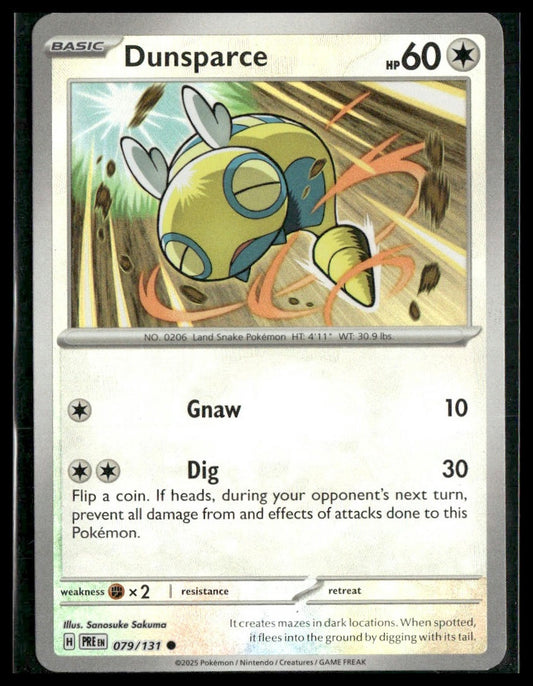Dunsparce #079/131 (Master Ball) Prismatic Evolutions NM