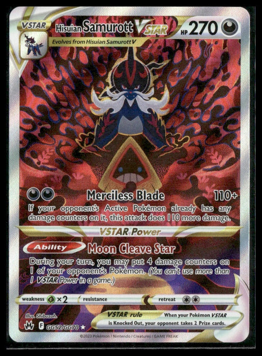 Hisuian Samurott VSTAR #GG52/GG70 Crown Zenith: Galarian Gallery NM