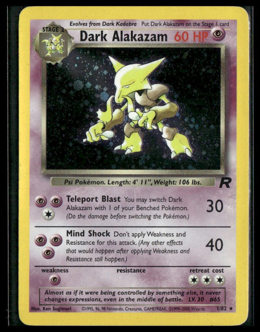 Dark Alakazam #01/82 Team Rocket LP