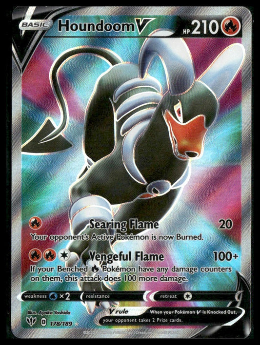 Houndoom V (Full Art) #178/189 Darkness Ablaze NM