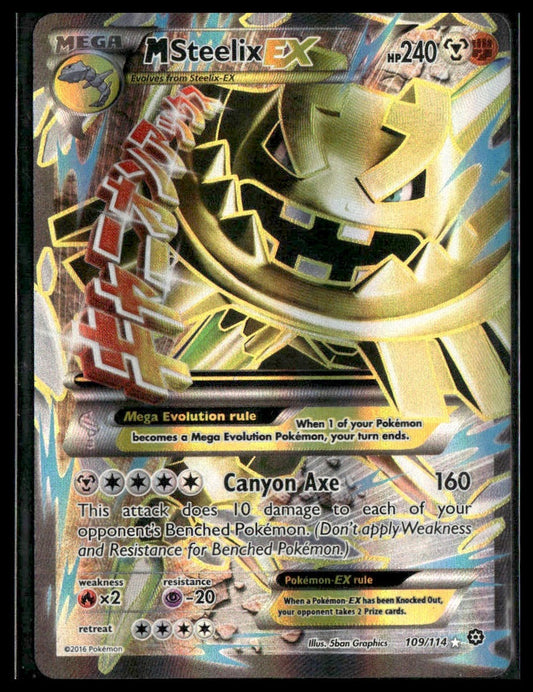 M Steelix EX (Full Art) #109/114 Steam Siege NM