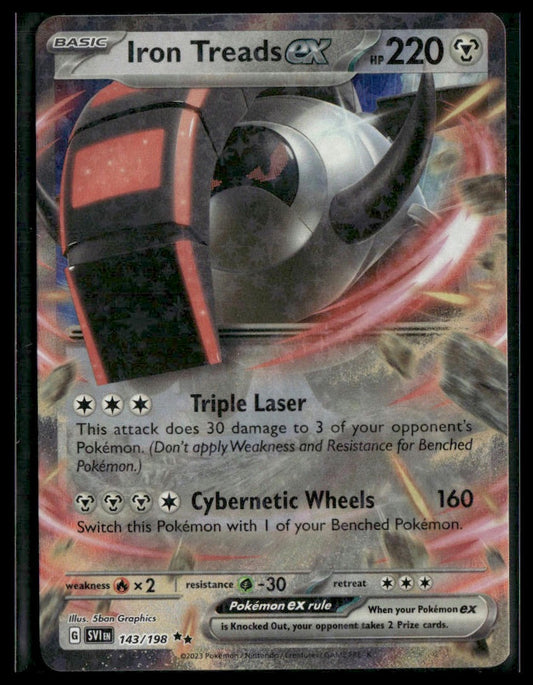 Iron Treads ex #143/198 Scarlet & Violet Base Set NM