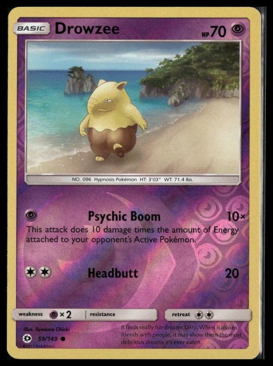 Drowzee #59/149 Reverse Holo SM Base Set LP