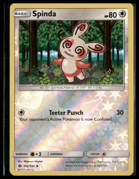 Spinda #102/149 Reverse Holo SM Base Set NM