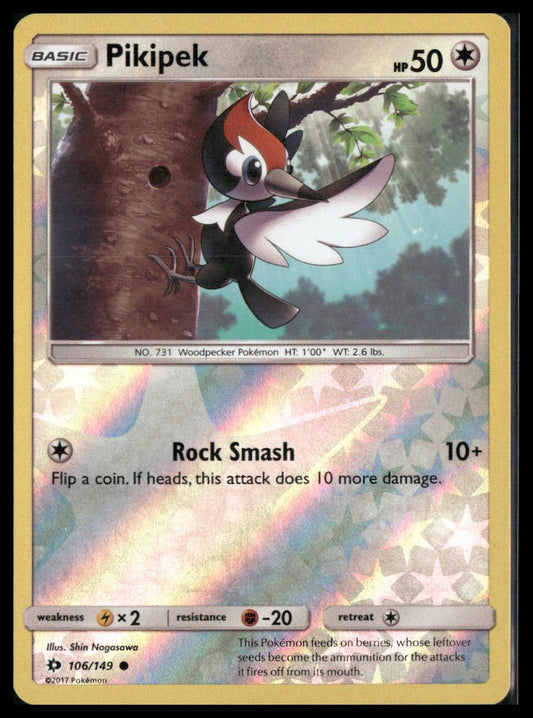 Pikipek #106/149 Reverse Holo SM Base Set NM