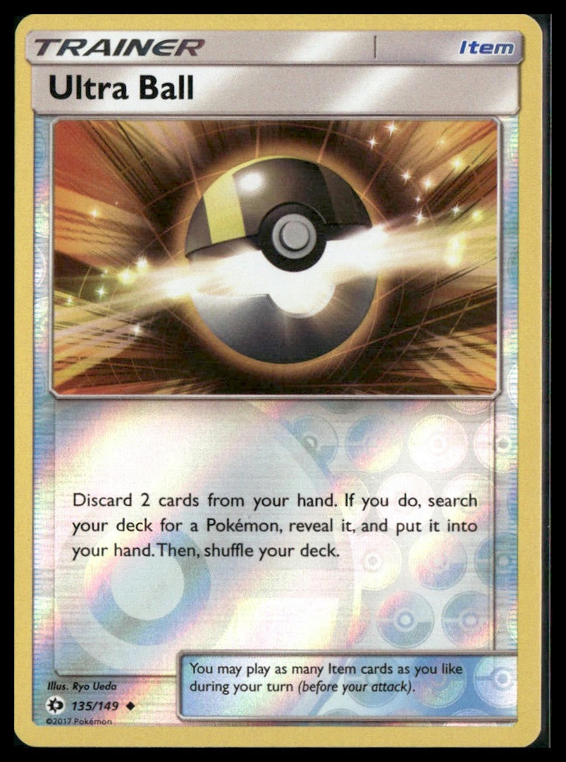 Ultra Ball #135/149 Reverse Holo SM Base Set VLP