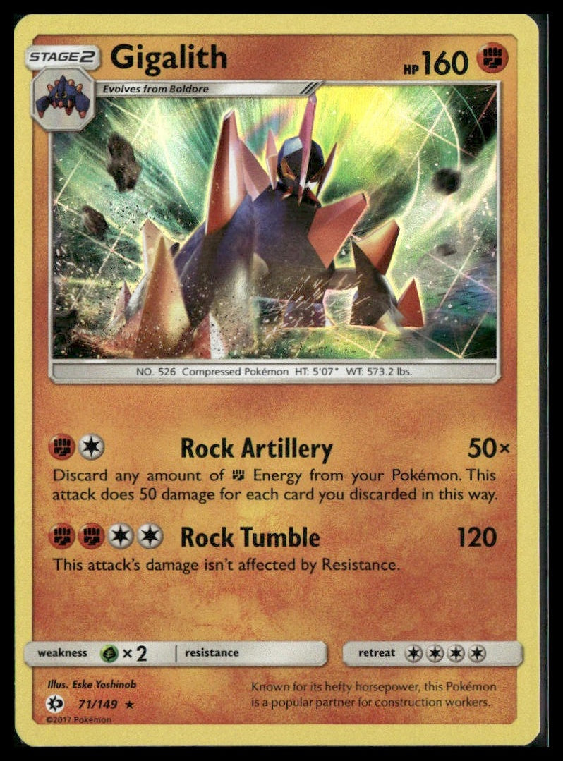 Gigalith #71/149 Reverse Holo SM Base Set NM
