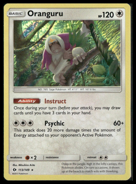 Oranguru #113/149 Reverse Holo SM Base Set NM