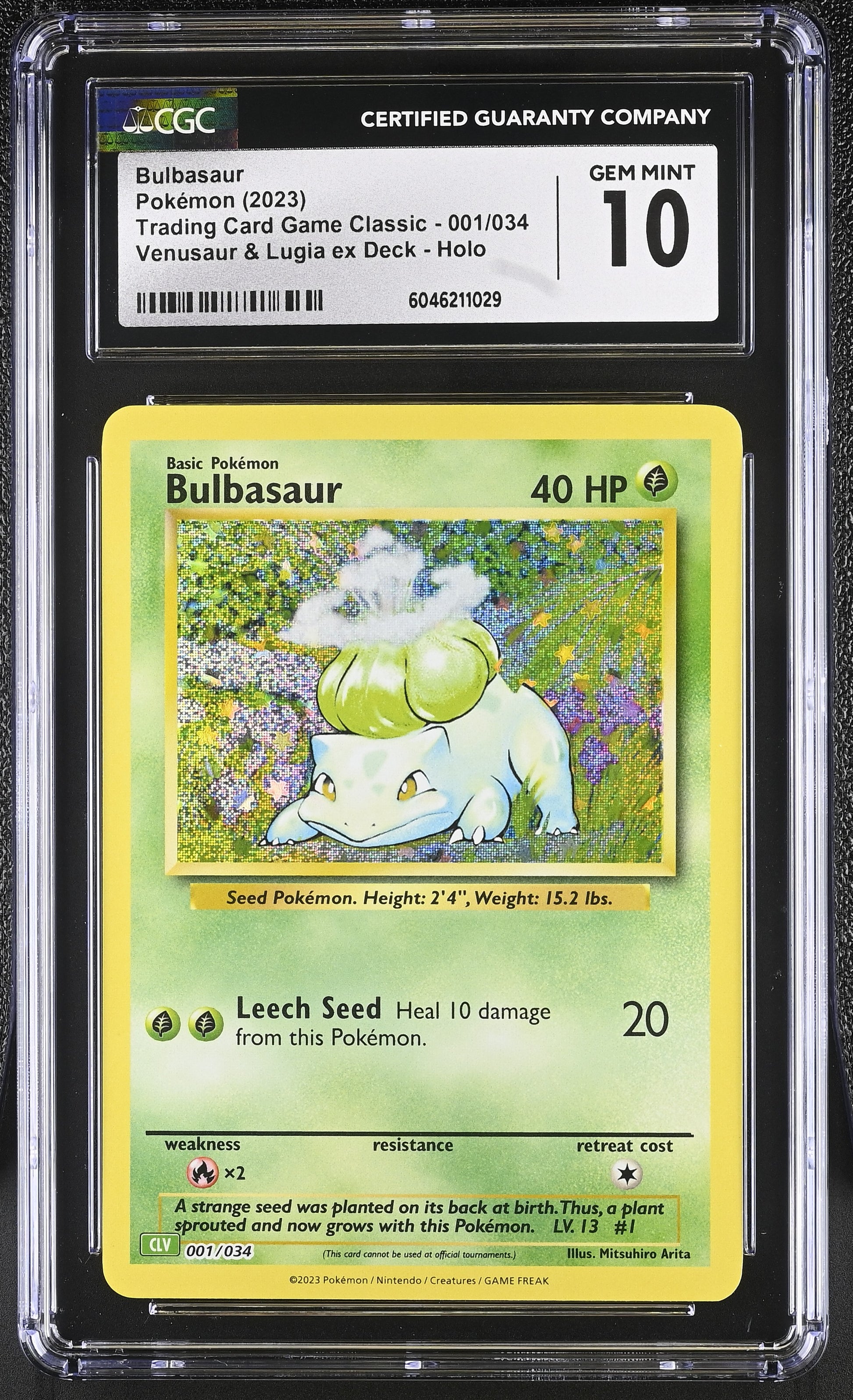 CGC 10 Bulbasaur #001/034 TCG Classic: Venusaur Deck