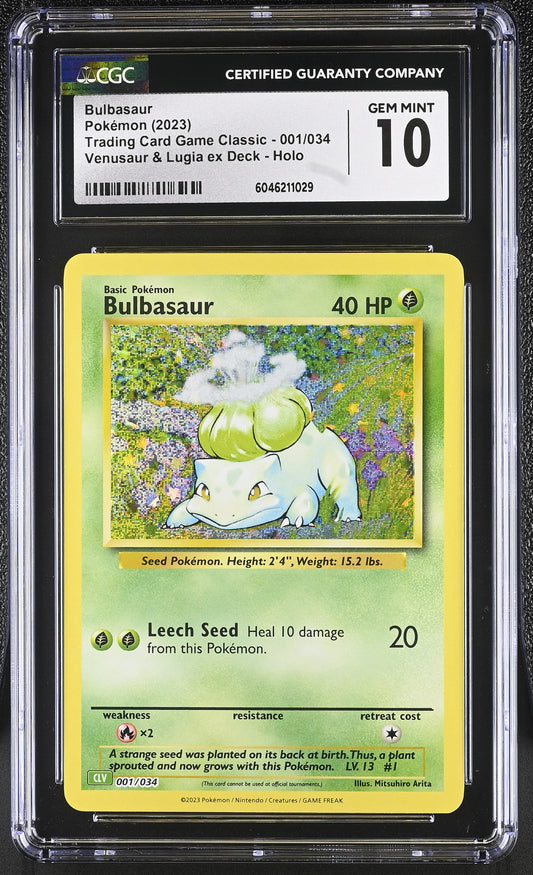 CGC 10 Bulbasaur #001/034 TCG Classic: Venusaur Deck