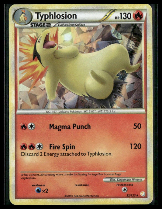 Typhlosion #32/123 Cracked Ice Holo HeartGold SoulSilver LP
