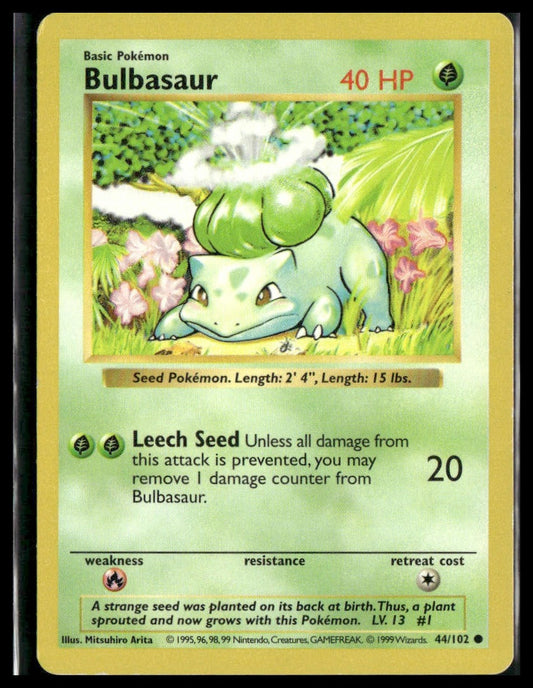 Bulbasaur #044/102 Base Set (Shadowless) LP