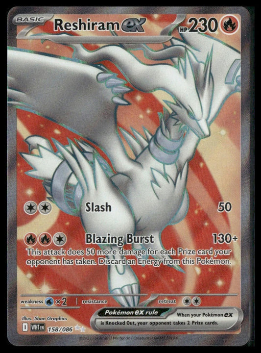Reshiram ex #158/086 White Flare NM
