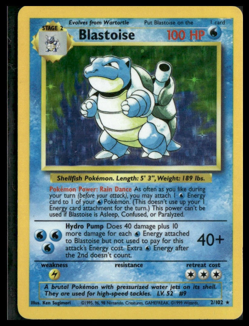 Blastoise #002/102 Base Set LP
