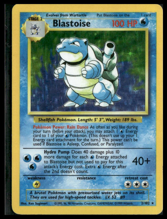 Blastoise #002/102 Base Set LP