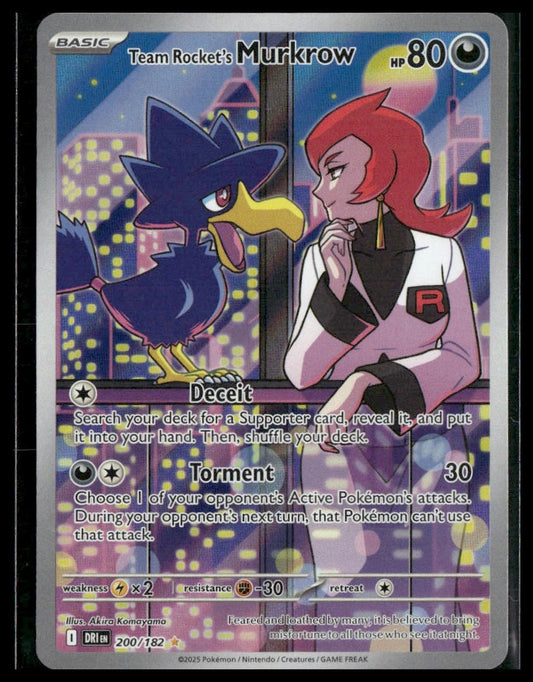 Team Rocket's Murkrow #200/182 Destined Rivals NM