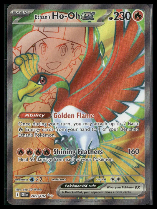 Ethan's Ho-Oh ex #209/182 Destined Rivals NM