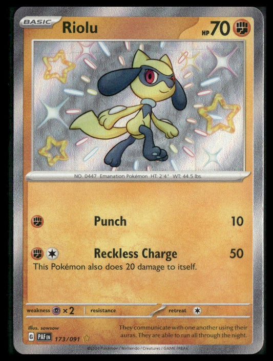 Riolu #173/091 Paldean Fates NM