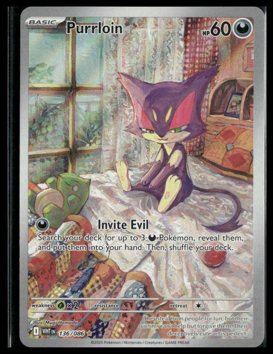 Purrloin #136/086 White Flare NM