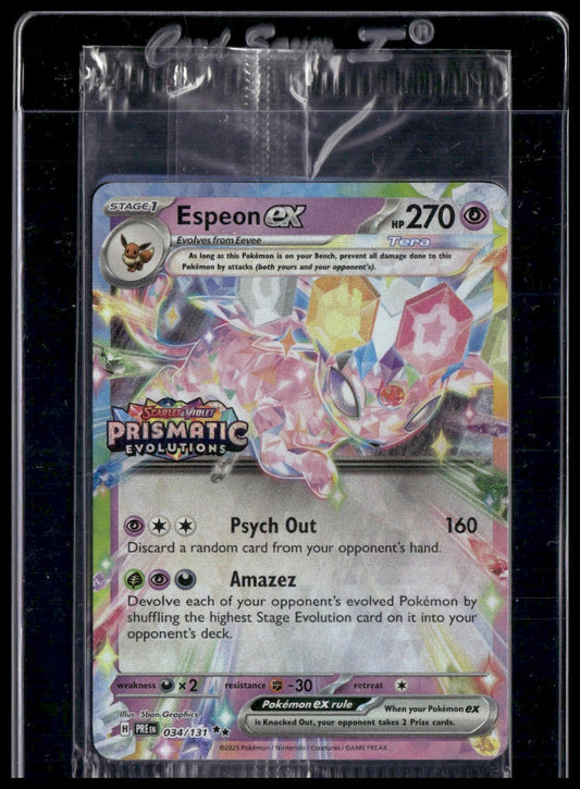 Espeon ex #034/131 STAMP SEALED Prismatic Evolutions Surprise Box NM