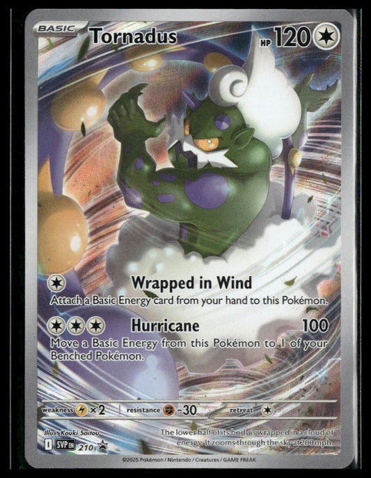 Tornadus #210 White Flare ETB Promo NM